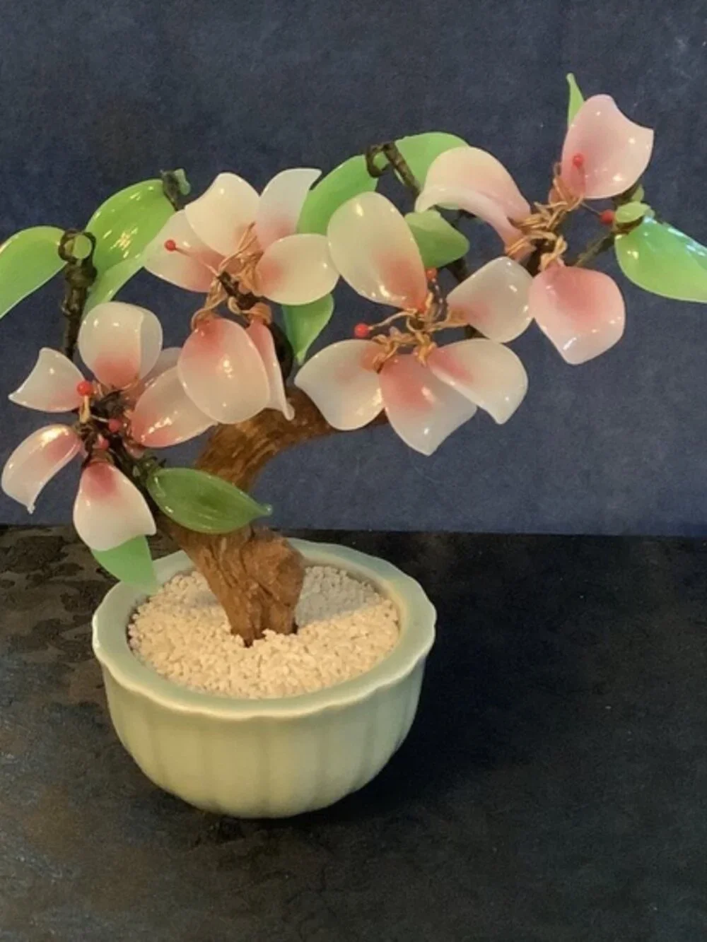 Elegant Floral Bonsai with Pink and Green Accents